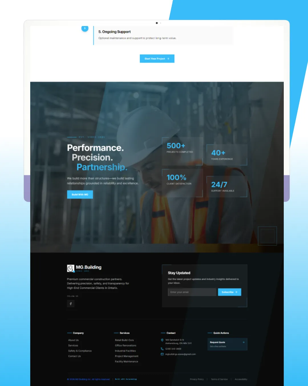 MG Building Footer CTA