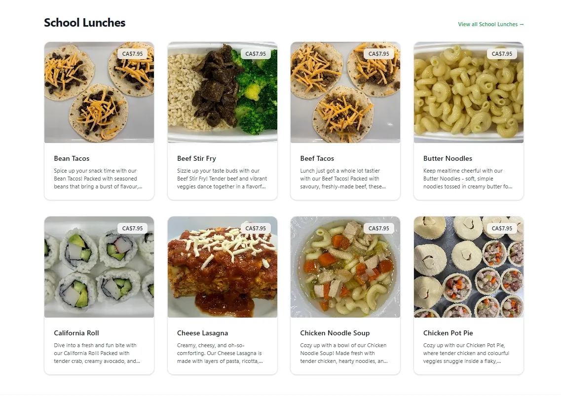 Greenheart Kitchens — mobile and checkout experience